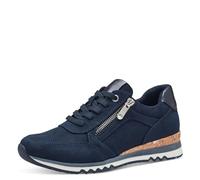 MARCO TOZZI Damen, Sneaker, Feel ME Fußbett,Wechselfußbett, weiches Innenfutter, Vegan, 2-23781-41, Zapatillas Bajas Mujer, Azul Marino, 38 EU