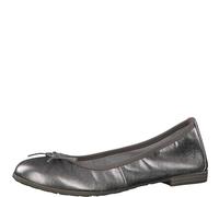 MARCO TOZZI Feel Me 2-22100-41 Ballerinas - Plantilla para Mujer, Piel, Suave, Gris Peltre, 37 EU