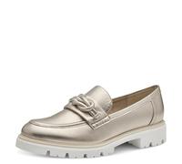 MARCO TOZZI Feel Me 2-24704-42-Pantuflas, Forro Interior Suave, Vegano, Mocasín Mujer, Platino, 38 EU
