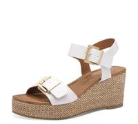 MARCO TOZZI Keilsandale 2-28389-44, Sandalias con cuña Mujer, Blanco, 38 EU