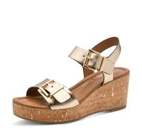 MARCO TOZZI Keilsandale 2-28389-44, Sandalias con cuña Mujer, Dorado, 40 EU