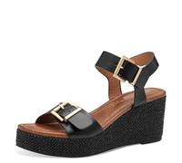 MARCO TOZZI Keilsandale 2-28389-44, Sandalias con cuña Mujer, Negro, 37 EU