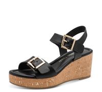 MARCO TOZZI Keilsandale 2-28389-44, Sandalias con cuña Mujer, Negro, 40 EU