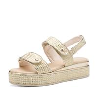 MARCO TOZZI Keilsandale 2-28718-44, Sandalias con cuña Mujer, Gold Comb, 36 EU