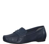 MARCO TOZZI Mocasín de Piel Suave Feel Me para Mujer, 2-24225-42, Mocassin, Azul Marino, 38 EU