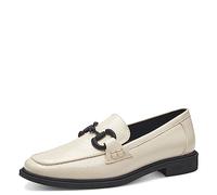 Marco Tozzi Mocasines de Mujer sin tacón Lacado Negocios, Crema Pat CB, 38 EU