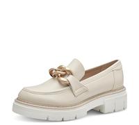 Marco Tozzi Mocasines de tacón con Plataforma Vegana para Mujer, Color Crema., 39 EU