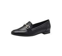 Marco Tozzi Mocasines para Mujer sin tacón en Piel sintética Elegante, Negro y Dorado., 37 EU