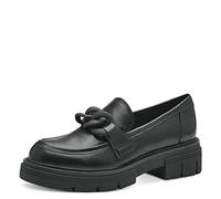 Marco Tozzi Mocasines para Mujer sin tacón Vegano con Plataforma, Negro, 42 EU