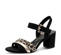MARCO TOZZI Mujer 2-28323-42 Sandalia con Tacón, León Negro, 37 EU