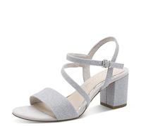 MARCO TOZZI Sandale 2-28300-46, Sandalia Mujer, Plateado, 36 EU