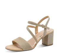 MARCO TOZZI Sandale 2-28300-46, Sandalia Mujer, Plateado, 38 EU