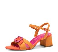 MARCO TOZZI Sandale mit Absatz 2-28387-44, Sandalia con talón Mujer, Naranja, 42 EU