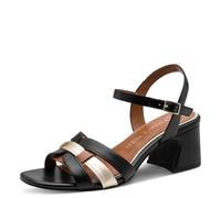 MARCO TOZZI Sandale mit Absatz 2-28337-44, Sandalia con talón Mujer, Negro, 39 EU