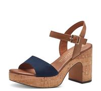 MARCO TOZZI Sandalia de tacón para Mujer con Plantilla Suave Feel Me 2-28008-42, talón, Azul Marino, 37 EU