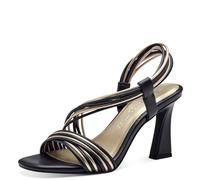 MARCO TOZZI Sandalia de tacón para Mujer con Plantilla Suave Feel Me 2-28346-42, talón, Peine Negro, 40 EU