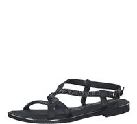 MARCO TOZZI Sandalia de tacón para Mujer de Piel 2-28143-42, talón, Peine Negro, 38 EU