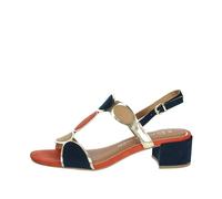 MARCO TOZZI Sandalia de tacón para mujer, suave Feel Me, vegana, 2-28230-42, azul marino., 39 EU