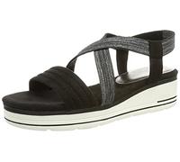 MARCO TOZZI Sandalia para mujer Earth Edition 2-2-28772-26, Peine Negro, 37 EU