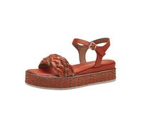 MARCO TOZZI Sandalias de cuña para Mujer, Plantilla Feel Me, Forro Interior Suave, 2-28706-42, Naranja, 40 EU