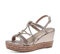 MARCO TOZZI Sandalias de cuña para Mujer, Plantilla Feel Me, Forro Interior Suave, Vegana, 2-28305-42, Rose Met Comb, 41 EU
