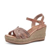 MARCO TOZZI Sandalias de cuña para Mujer, Plantilla Feel Me, Forro Interior Suave, Vegana, 2-28370-42, Rose Met Comb, 40 EU