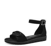 MARCO TOZZI Sandalias de cuña para Mujer, Plantilla Feel Me, Forro Interior Suave, Vegana, 2-28603-42, Negro, 39 EU