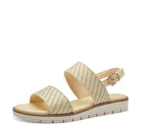 MARCO TOZZI Sandalias de cuña para Mujer, Plantilla Feel Me, Forro Interior Suave, Vegana, 2-28605-42, Peine de limón, 39 EU