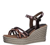 MARCO TOZZI Sandalias de cuña para Mujer, Plantilla Suave Feel Me, 2-28307-42, Bronce Comb, 39 EU