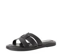 MARCO TOZZI Sandalias de Piel cómodas para Mujer, Negro, 38 EU