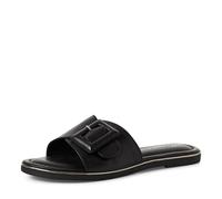 MARCO TOZZI Sandalias de Piel con Hebilla para Mujer, Negro, 39 EU