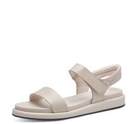 MARCO TOZZI Sandalias de piel Feel Me para mujer, con forro interior suave, 2-28414-42, crema, 40 EU