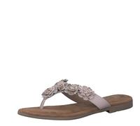 MARCO TOZZI Sandalias de Piel para Mujer, 2-27111-42, Pantuflas, Polvos de Polvo, 38 EU