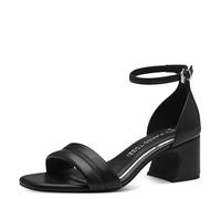 MARCO TOZZI Sandalias de tacón con Correa Ajustable para Mujer Vegan, Negro, 39 EU