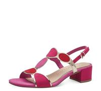 Marco Tozzi Sandalias de tacón con Correa Ajustable para Mujer Vegan, Pink Comb, 37 EU