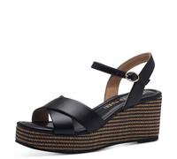 MARCO TOZZI Sandalias de tacón para Mujer, Plantilla Feel Me, Forro Interior Suave, 2-28397-42, talón, Negro, 39 EU