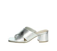 MARCO TOZZI Sandalias elegantes para mujer con tacón en bloque, plata, 36 EU