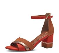 MARCO TOZZI Sandalias para Mujer, Plantilla Feel Me, Forro Interior Suave, 2-28036-42, talón, Naranja, 37 EU