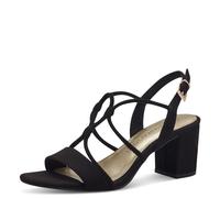 MARCO TOZZI Sandalias para Mujer, Plantilla Feel Me, Forro Interior Suave, Vegano, 2-28308-42, talón, Black, 36 EU