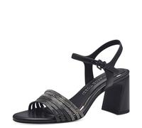 MARCO TOZZI Sandalias para Mujer, Plantilla Feel Me, Forro Interior Suave, Vegano, 2-28383-42, talón, Peine Negro, 40 EU