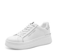 MARCO TOZZI Sneaker 2-23794-46, Zapatillas Mujer, Blanco y Plateado, 40 EU