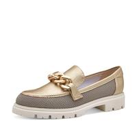 MARCO TOZZI Zapatilla para mujer, elegante, vegana, Gold Comb, 41 EU