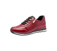 Marco Tozzi Zapatillas Bajas Veganas para Mujer con Cremallera, Dk Red Pat, 38 EU