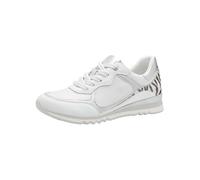 Marco Tozzi Zapatillas Planas con Cordones para Mujer, Veganas, Color Blanco., 37 EU