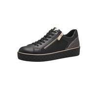 MARCO TOZZI Zapatillas Planas con Cremallera Veganas para Mujer, Peine Negro, 40 EU