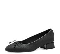 MARCO TOZZI Zapatos de tacón para Mujer con Lazo Elegante, Color Negro Brillante., 37 EU