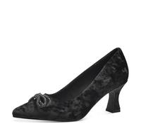 Marco Tozzi Zapatos de tacón para Mujer con Lazo Elegante, Terciopelo Negro, 41 EU