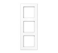 Marco Triple AC, Color Blanco Alpino (Referencia: JUNG AC583BFWW)