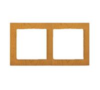 Marco triple de madera de roble, serie 8000, acabado natural, ideal para enmarcar fotos, obras de arte y decoración.