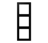 Marco triple LS, color negro mate (referencia: JUNG LS983SWM)